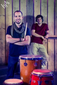 DJ met percussionist boeken visual 2